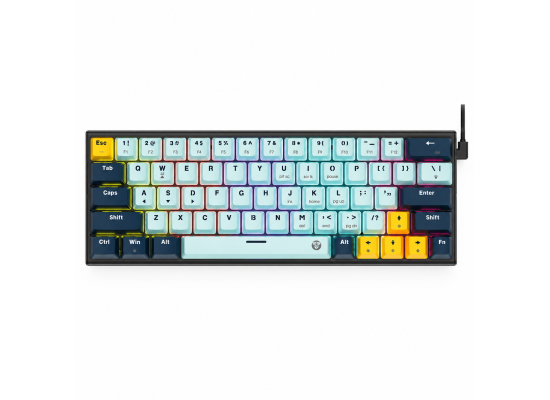 Fantech ATOM63 MK874V2 MIZU Wired Mechanical Keyboard SkyBlue / Navy – Rosie Switch